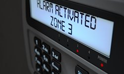 Teclado de alarma con pantalla